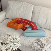 Set of 3 Funky Chain Shaped Throw Pillows
